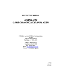 Teledyne Carbon Monoxide Analyzer 300 User's Manual