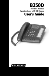 Teledex B250D User's Manual