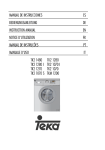 Teka TK2 1070 User's Manual