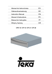 Teka CPX15/CP User's Manual