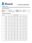 Tecumseh VSBG511ZNA Performance Data Sheet