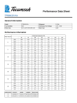 Tecumseh TPB9415YAA Performance Data Sheet