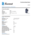 Tecumseh RKA5518CKZ Technical Data Sheet