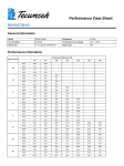 Tecumseh RGA5471BAA Performance Data Sheet