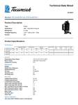 Tecumseh RGA4450YXA Technical Data Sheet