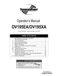 Tecumseh OV195XA User's Manual