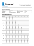 Tecumseh AWG5528EXN Performance Data Sheet