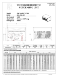 Tecumseh AWA9490ZXTHN Performance Data Sheet