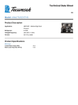 Tecumseh AWA7515ZXTHS Technical Data Sheet