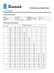 Tecumseh AVC5542EXN Performance Data Sheet