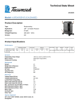 Tecumseh AJE2433ZHZ Technical Data Sheet