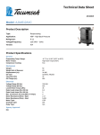 Tecumseh AJA4512AXC Technical Data Sheet