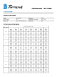 Tecumseh AJA4492YXD Performance Data Sheet