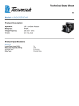 Tecumseh AJA2423ZXDHS Technical Data Sheet