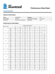 Tecumseh AHA2435AXD Performance Data Sheet