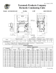 Tecumseh AEA9422ZXAXC Performance Data Sheet