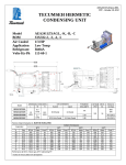 Tecumseh AEA2411ZXAGC Performance Data Sheet
