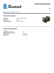Tecumseh AEA1360YXCXA Technical Data Sheet