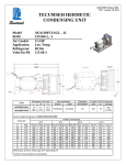Tecumseh AEA1360YXAGK Performance Data Sheet