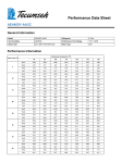 Tecumseh AE4460Y-AA3C Performance Data Sheet