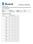 Tecumseh AE4430Z-FZ1A Performance Data Sheet