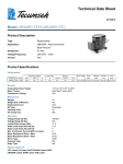 Tecumseh AE4430Y-FZ1A Technical Data Sheet