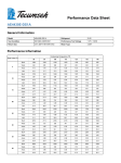 Tecumseh AE4430E-DS1A Performance Data Sheet