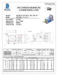 Tecumseh AE2415Z-AA1AGB Performance Data Sheet