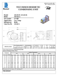 Tecumseh AE2413U-AA1AGK Performance Data Sheet