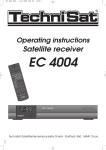 TechniSat EC 4004 User's Manual