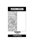 Technicolor - Thomson PDP2211 User's Manual