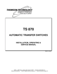 Technicolor - Thomson POWER & CONTROL TS 870 User's Manual