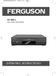 Technicolor - Thomson Ferguson FV 400 L User's Manual