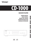 Teac CD-1000 User's Manual