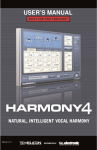 TC electronic SDN BHD Harmony4 User's Manual