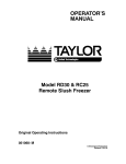 Taylor Freezer RC25 User's Manual