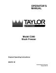Taylor Freezer C300 User's Manual