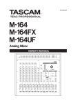 Tascam M-164 User's Manual