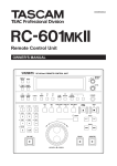 Tascam RC-601mkII User's Manual