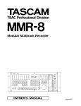 Tascam MMR-8 User's Manual