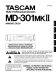 Tascam MD-301mkII User's Manual