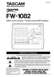 Tascam FW-1082 User's Manual