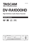 Tascam DV-RA1000HD User's Manual