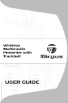 Targus Wireless Multimedia Presenter with Trackball User's Manual