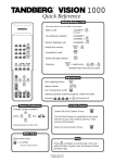 TANDBERG VISION 1000 User's Manual