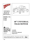 Swisher T1360 User's Manual