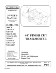 Swisher T10544TSP User's Manual