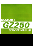 Suzuki gz250 User's Manual