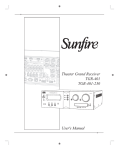 Sunfire TGR401 User's Manual