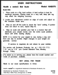 Sunbeam Scale HAB979 User's Manual